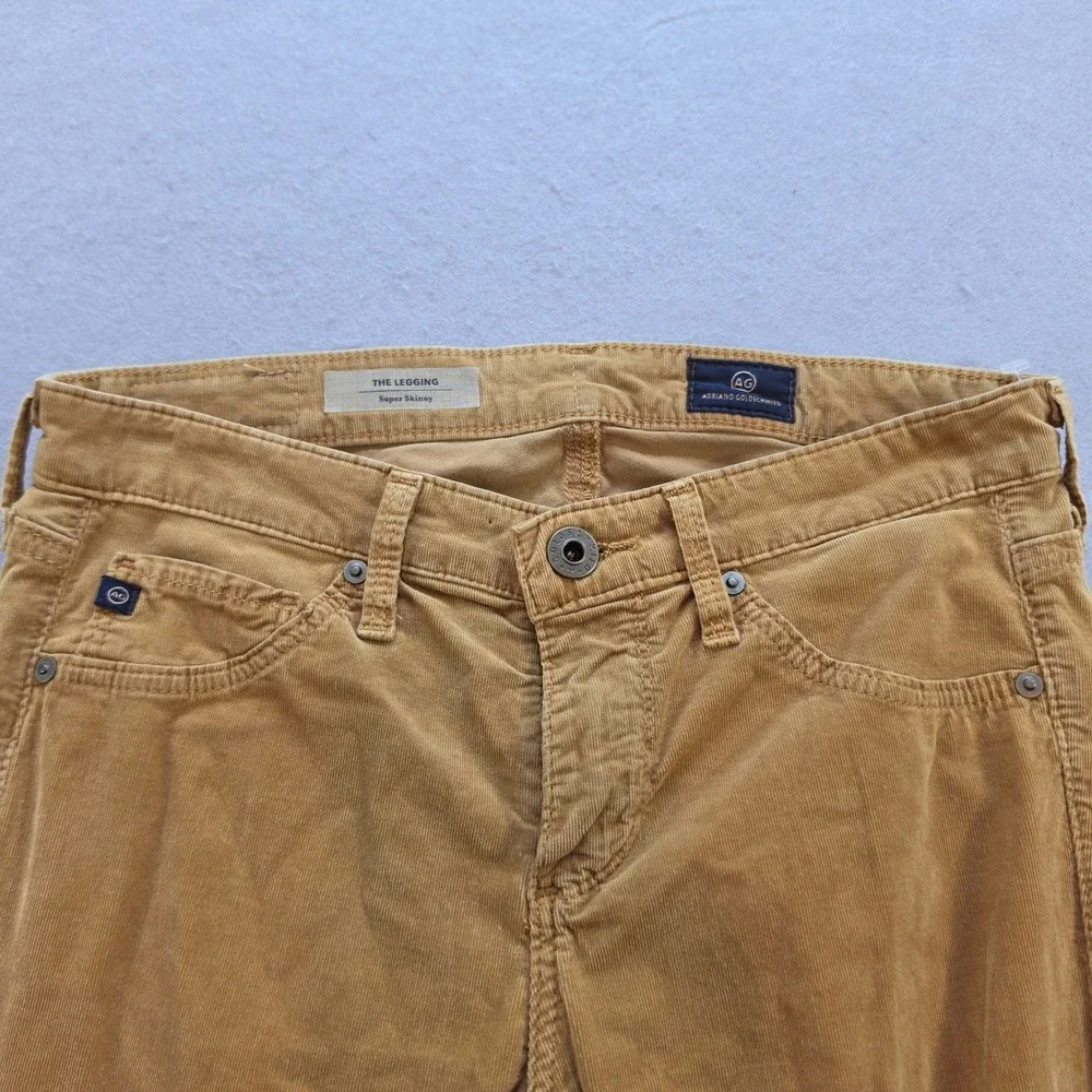 AG Adriano Goldschmied The Legging Super Skinny Corduroy Pant Mustard Yellow 24R